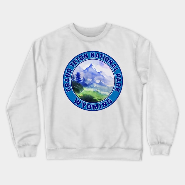 Grand Teton National Park Wyoming Crewneck Sweatshirt by TravelTime